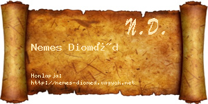 Nemes Dioméd névjegykártya